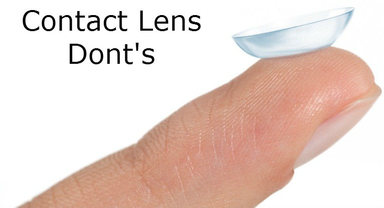 donts of contact lenses