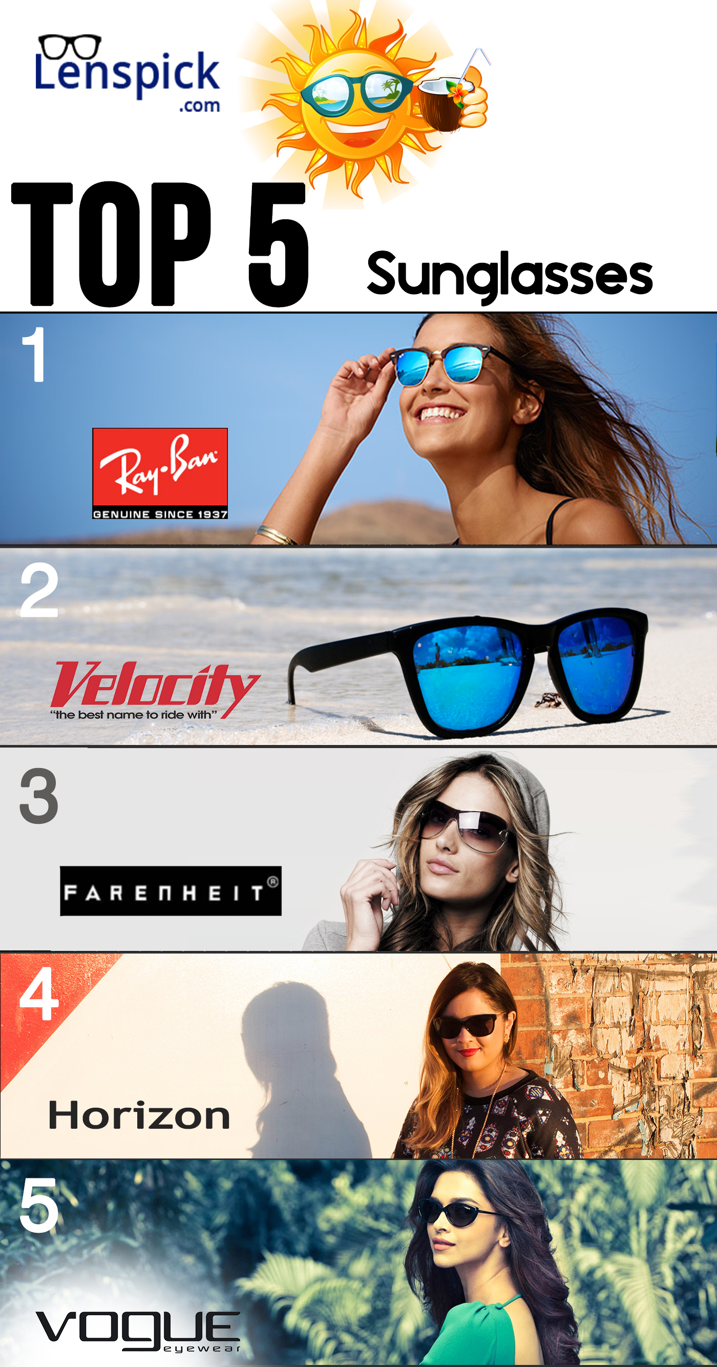 top 5 branded sunglasses