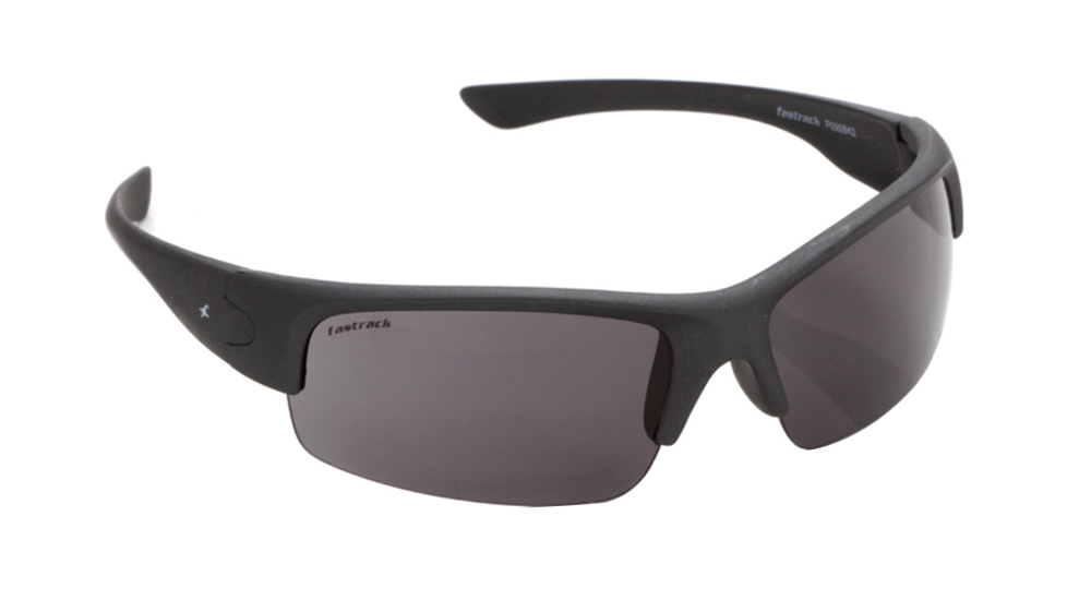 Fastrack P095 Dark Grey Wrap Around BK2 Sunglasses