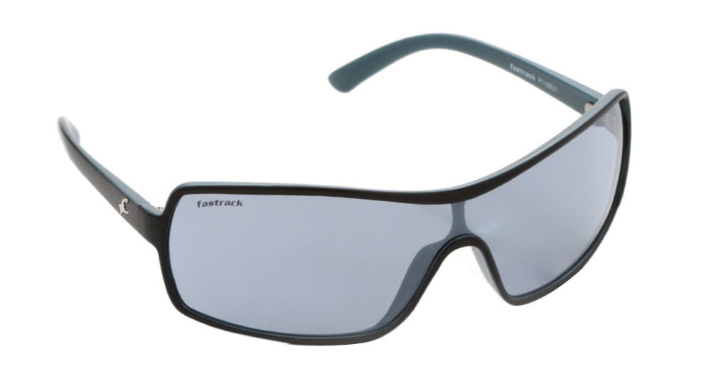 Fastrack P119 Black Blue Wrap Around BU1 Sunglasses