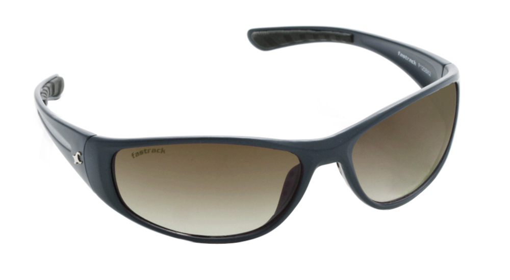 Fastrack P120 Grey Brown Wrap Around BK2 Sunglasses