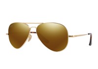 Ray Ban Gold Plated Polarized Aviator Sunglasses